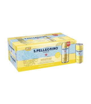 S. Pellegrino + Essenza Lemon & Lemon Zest Flavored Mineral Water Cans (24 Pack)