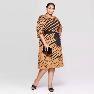 Who What Wear x Target + Animal Print Sweater Dress