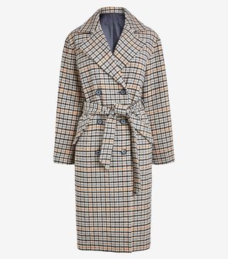 Next + Check Belted Coat