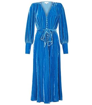 Ghost + Ginny Dress in Cornflower Blue