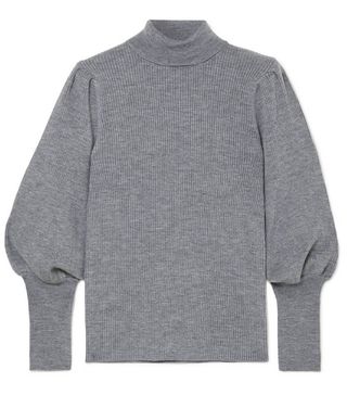 Cefinn + Eva Ribbed Wool Turtleneck Sweater
