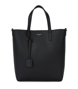 Saint Laurent + Toy Black Grained Leather Tote