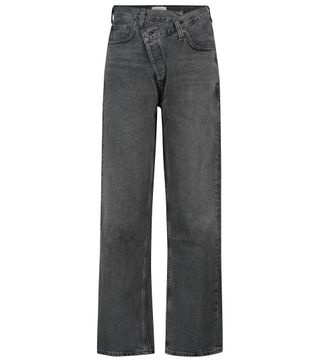 Agolde + Criss-Cross Straight-Leg Jeans