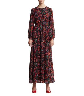 Scoop + Floral Print Maxi Dress