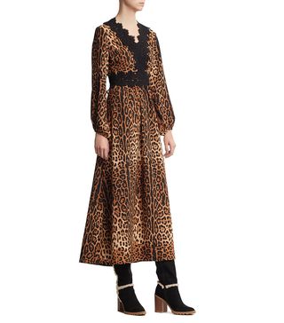 Scoop + Leopard Print Maxi Dress