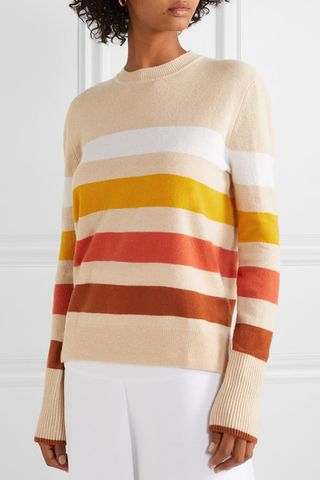 La Ligne + AAA Candy Striped Wool and Cashmere-Blend Sweater