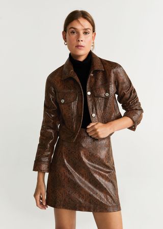 Mango + Snake Biker Jacket