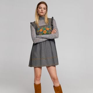 Leandra x Mango + Embroidered Short Dress