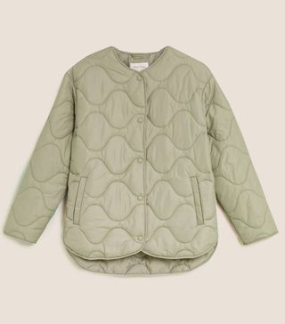 Marks and Spencer + Padded Collarless Puffer Jacket