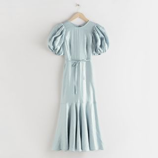 & Other Stories + Metallic Puff Sleeve Dress