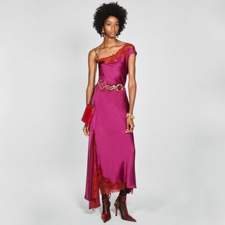 Zara + Contrast Lace Dress