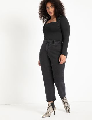 Eloquii + Crop Stretch Mom Jean