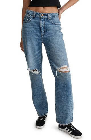 Madewell + The Dadjean Rip Straight Leg Jeans