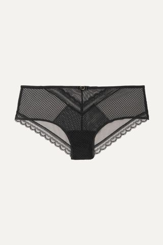 Chantelle + Parisian Allure Stretch-Tulle and Lace Briefs
