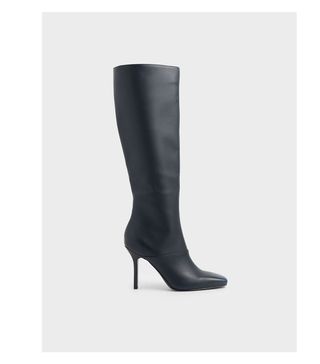 Charles & Keith + Brushed-Effect Knee High Boots