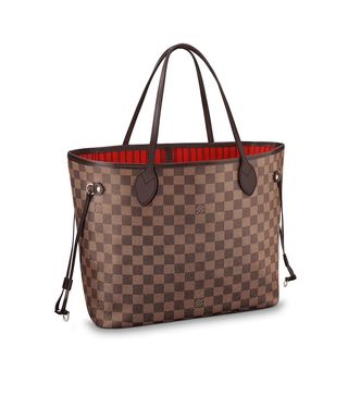 Louis Vuitton + Neverfull Damier Ebene (Without Pouch) MM Cerise Lining