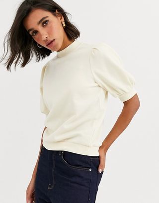 Vero Moda + Puff Short Sleeve Sweatshirt