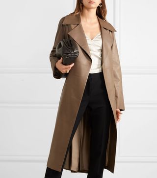 The Row + Efo Belted Leather Trench Coat