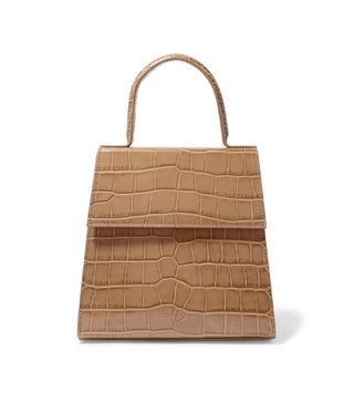 BY FAR + Monet Croc-Effect Leather Tote