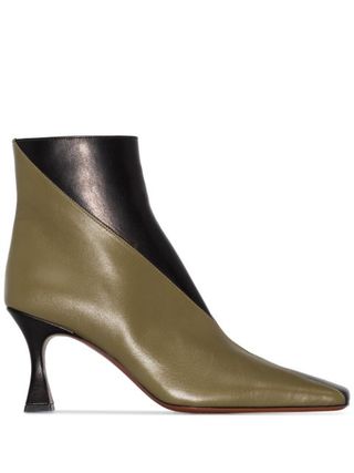 Manu Atelier + Duck 80mm Two-Tone Ankle Boots