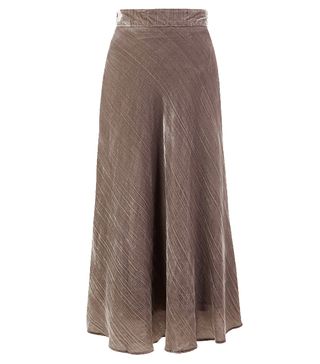 Marks and Spencer Collection + Velvet Slip Midi Skirt