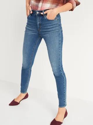 Old Navy + High-Waisted Rockstar Super-Skinny Built-In Warm Jeans