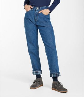 L.L.Bean + Flannel-Lined Jeans