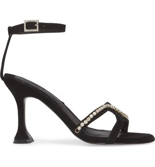 Jaggar + Crystal Embellished Ankle Strap Sandal