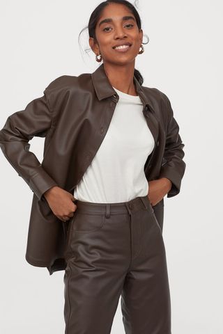 H&M + Leather Shirt