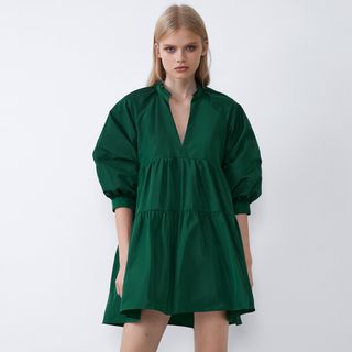 Zara + Voluminous Taffetta Dress