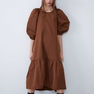 Zara + Voluminous Taffetta Dress