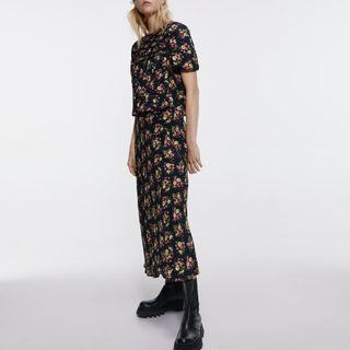 Zara + Floral Print Top