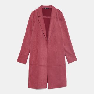 Zara + Suede Look Coat