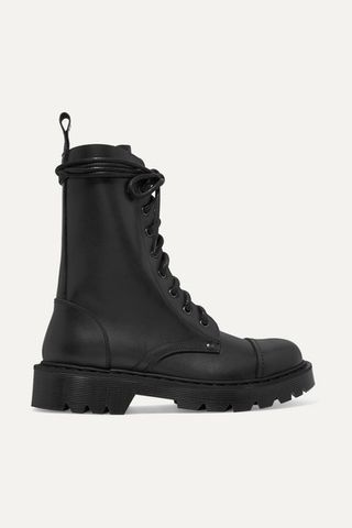 Vetements + Lace-up leather ankle boots