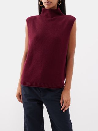 Lisa Yang + Tova High-Neck Cashmere Sweater Vest