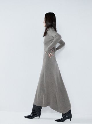 Raey + Responsible Cashmere-Blend Ribbed Fishtail Dress