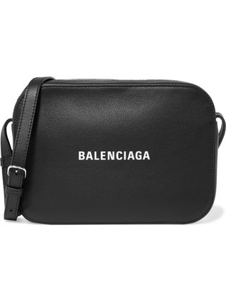 Balenciaga + Everyday S AJ Printed Textured-Leather Camera Bag