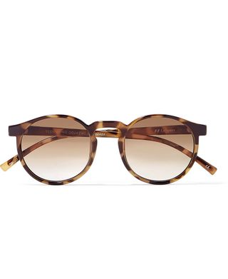 Le Specs + Teen Spirit Deux Round-Frame Tortoiseshell Acetate Sunglasses