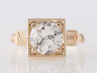 Filigree Jewelers + 1.5 Carat European Cut Diamond Engagement Ring 14k