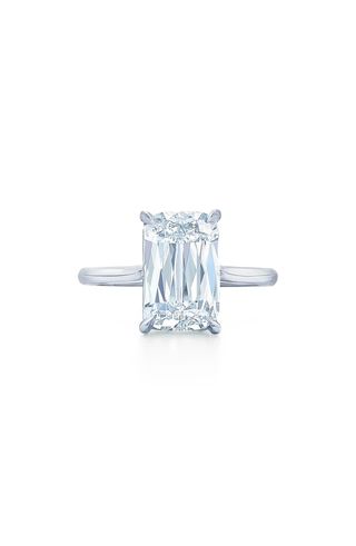 Kwiat + Ashoka Cut Diamond Solitaire Platinum Ring