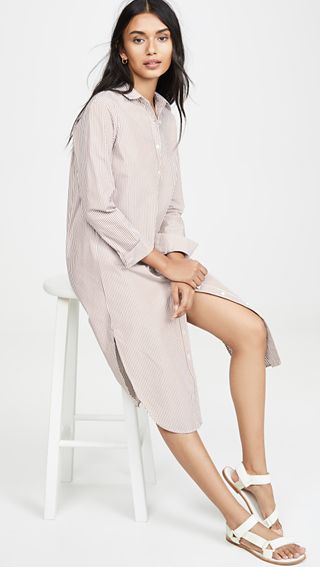 Stateside + Poplin Stripe Shirting Dress