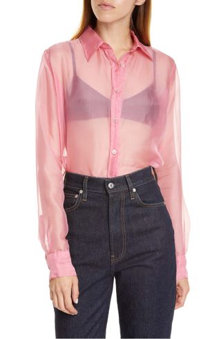 Helmut Lang + Silk Organza Shirt