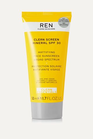 Ren Clean Skincare + Clean Screen Mineral Mattifying Face Sunscreen Spf30, 50ml