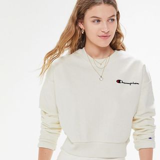 Champion + UO Exclusive Corduroy Cropped Sweatshirt