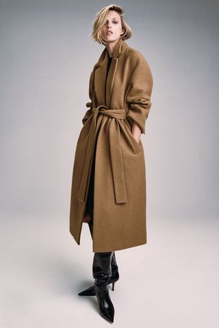 Zara + Wool-Blend Coat