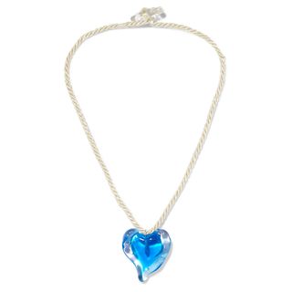 Maryam Nassir Zadeh + Heart Glass and Cord Necklace