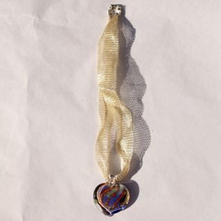 Alexa de la Cruz + Glass Heart Necklace