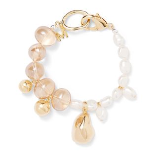 Mounser + Gold-Plated Glass And Pearl Bracelet