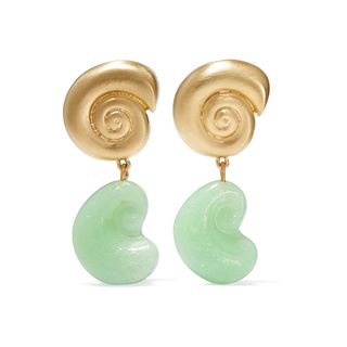 Leigh Miller + Net Sustain + Nautilus Gold-Plated Glass Earrings