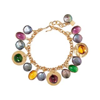 Loulou de la Failaise + Gold-Plated, Glass and Pearl Bracelet